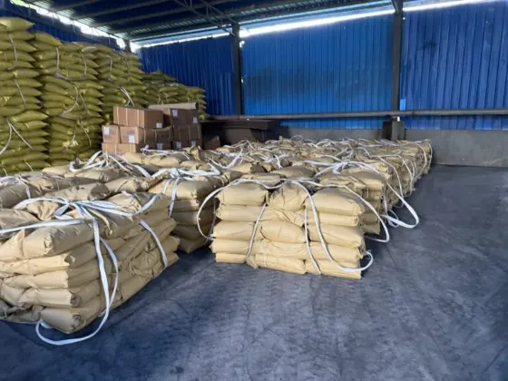Bagged product on pallets