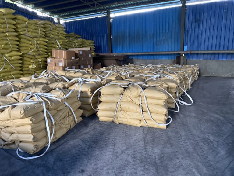 Bagged product on pallets