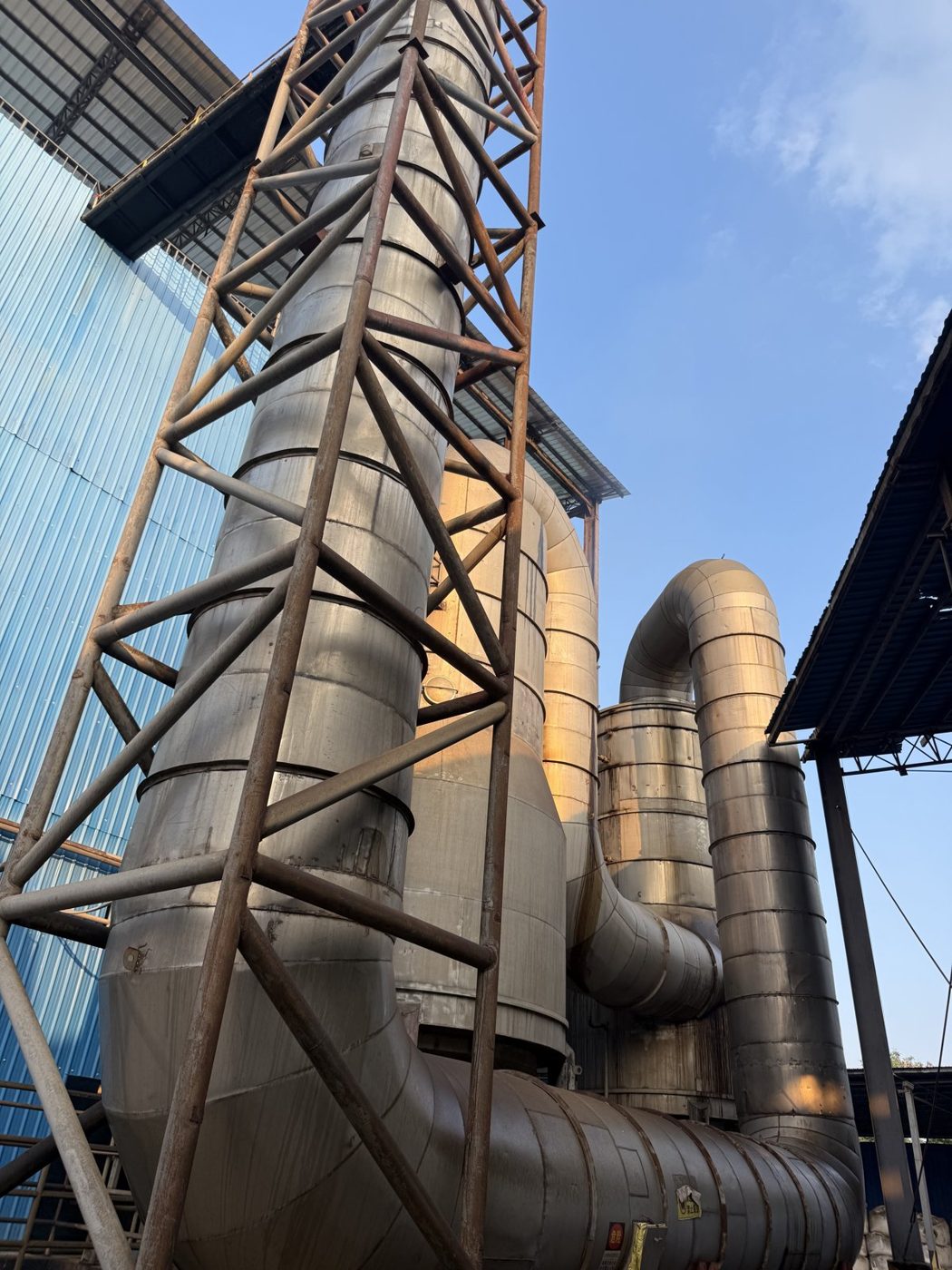 Drying cyclones and ducting
