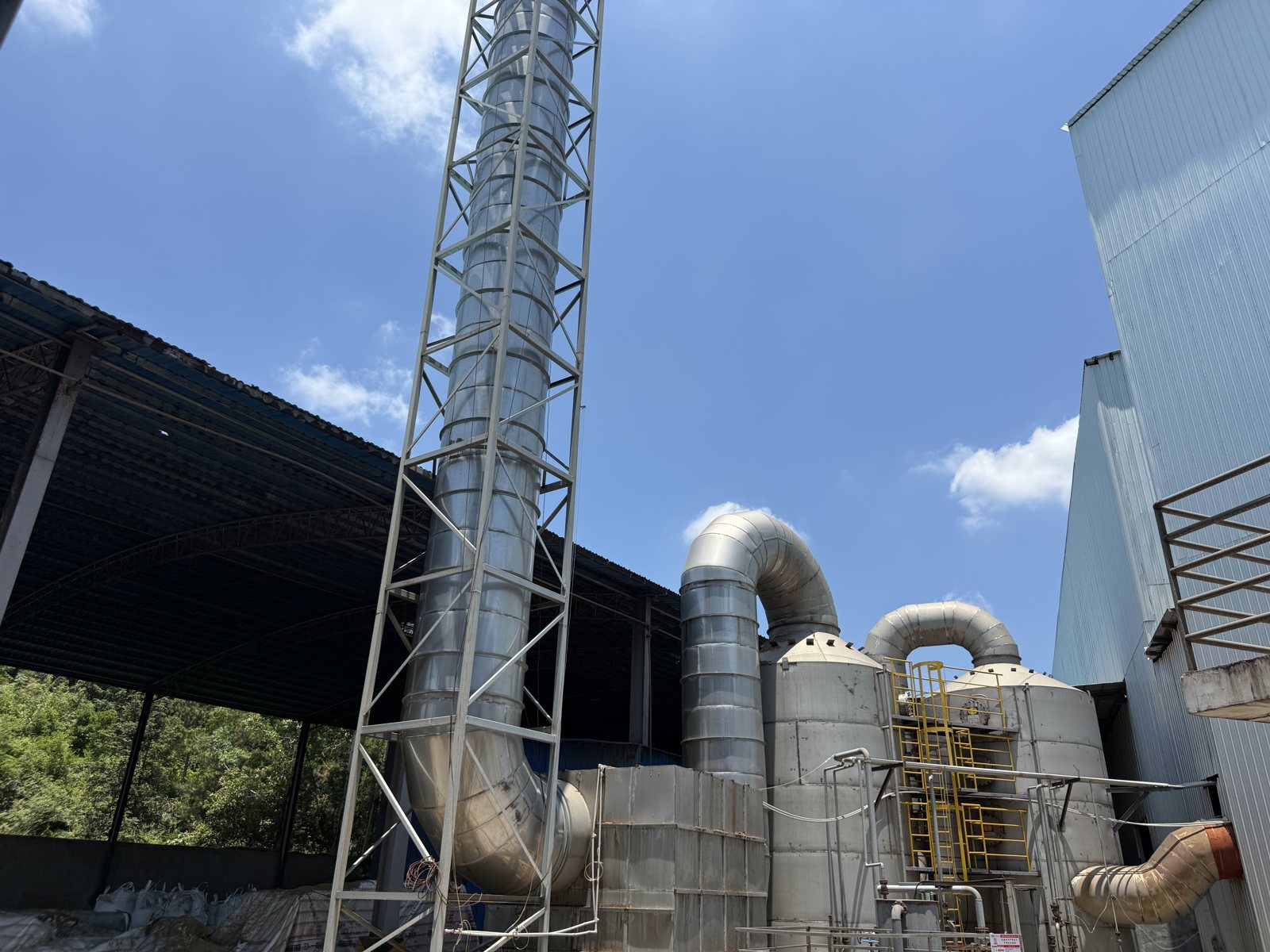 Exhaust treatment towers