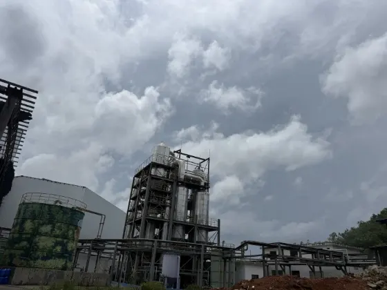 Evaporators at a production plant