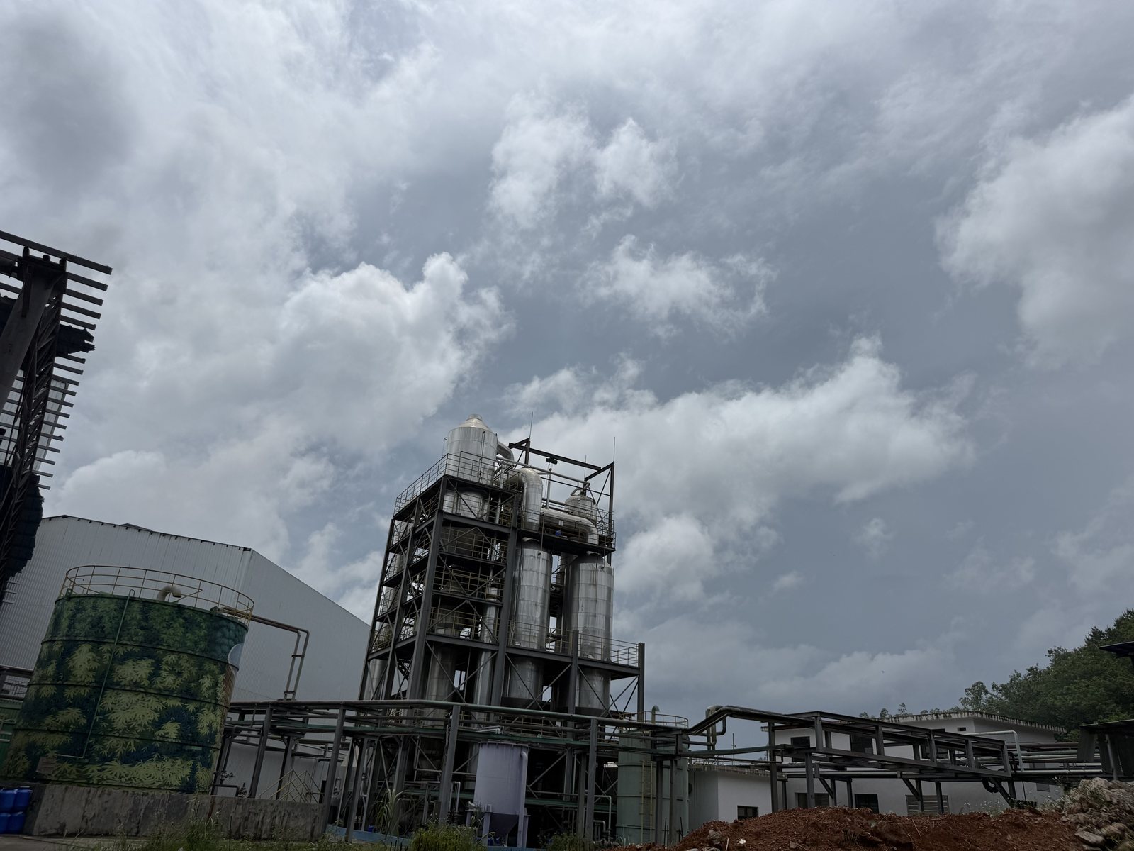 Evaporators against the sky