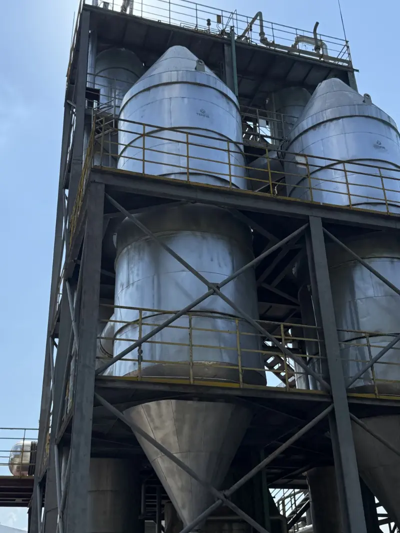 Twin spray-drying towers