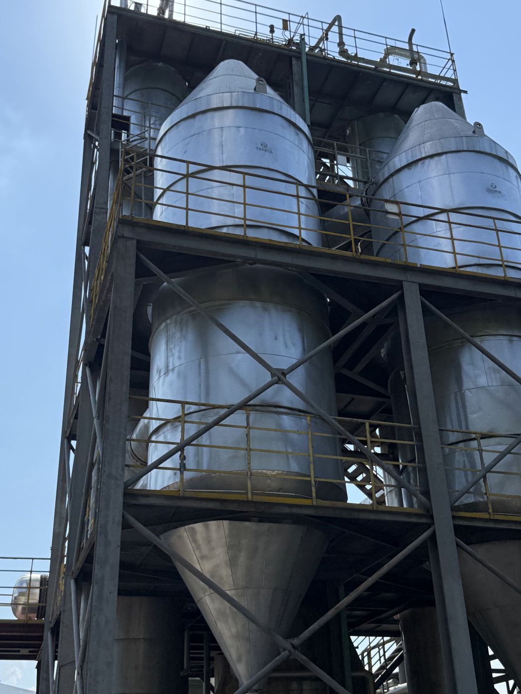 Twin spray-drying towers